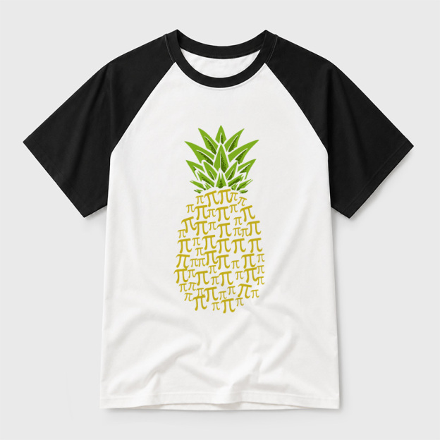 Pi Pineapple Geek Retro Raglan T-Shirt