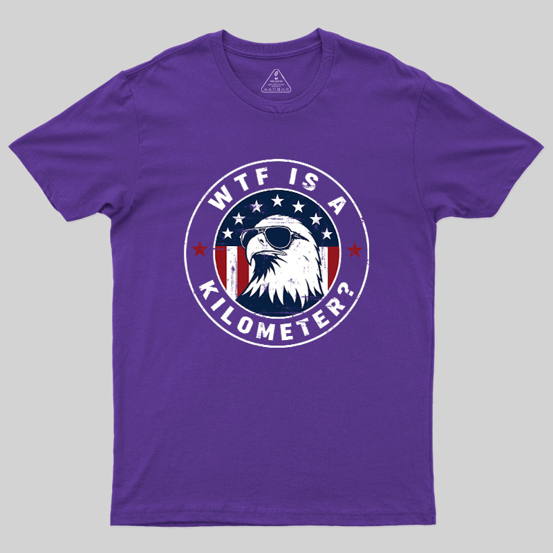 American Flag Colors Kilometers Humor Geek T-Shirt