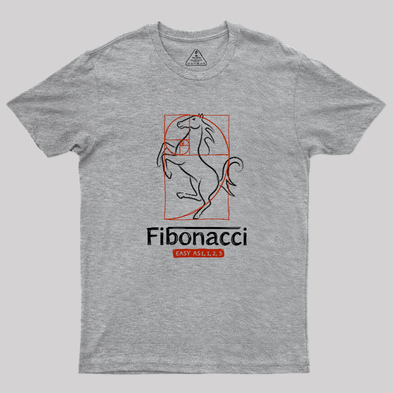 Fibonacci Easy As 1123- Geek T-Shirt