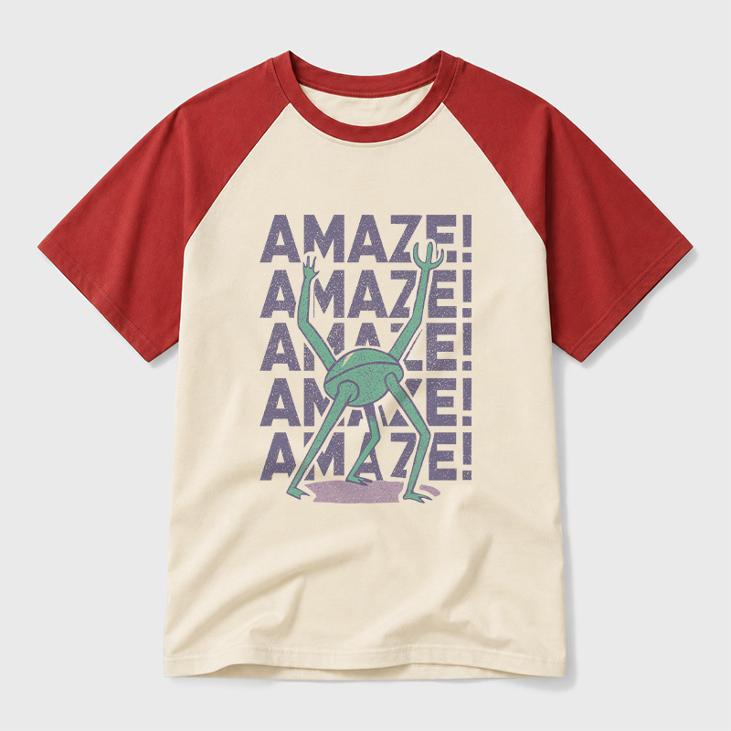 Rocky Amaze Geek Retro Raglan T-Shirt