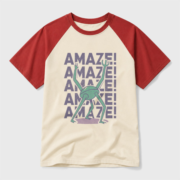 Rocky Amaze Geek Retro Raglan T-Shirt