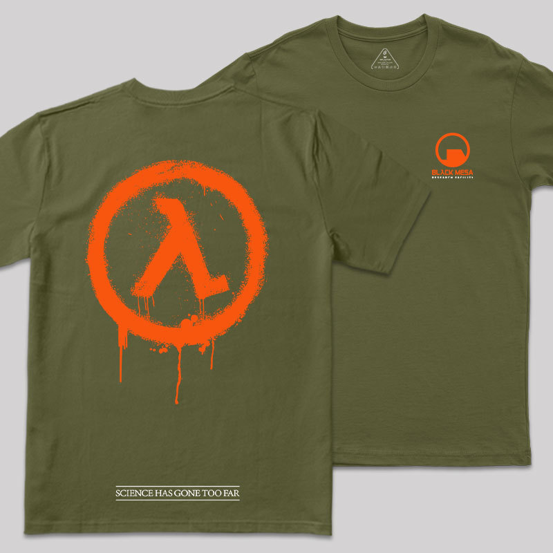 Black Mesa Front and Back Printing Geek T-Shirt