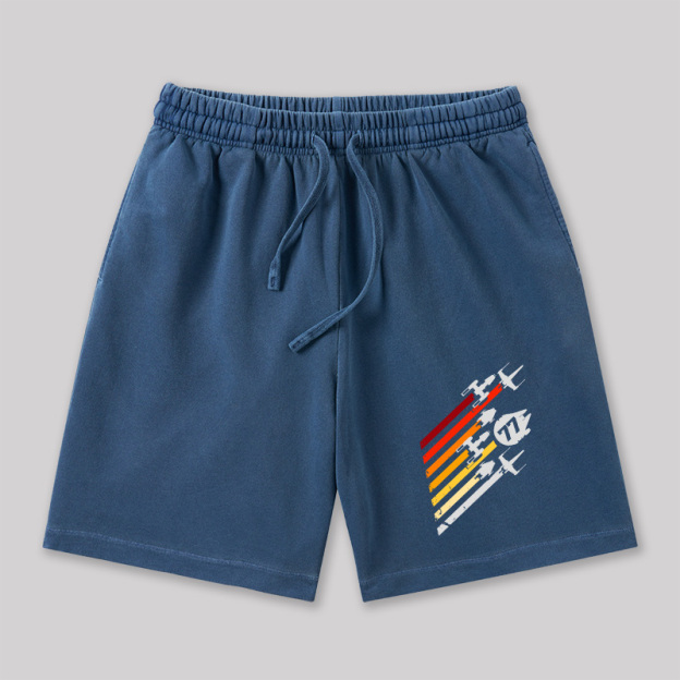 Scifi Spacecraft Geeky Washed Shorts
