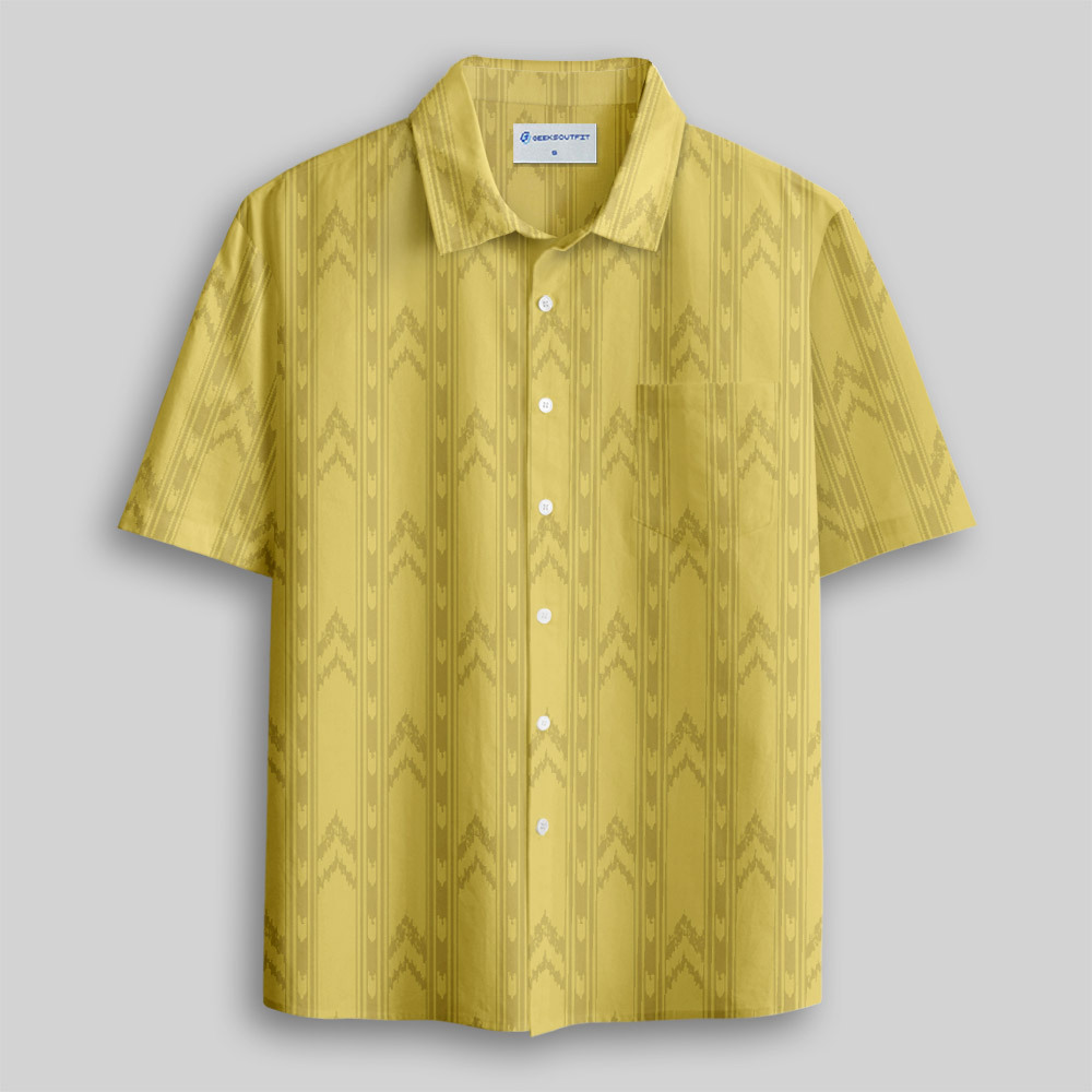 Backrooms Wallpaper Button Up Pocket Shirt