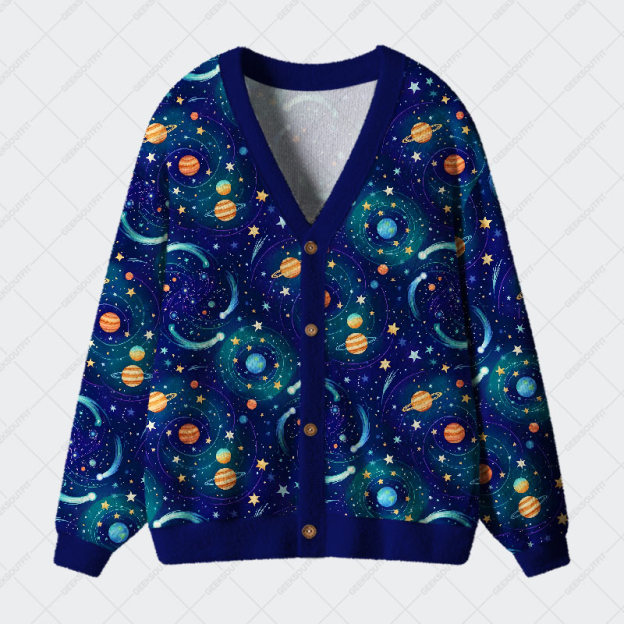 Interstellar Dream Voyage Geek Ugly Cardigan Sweaters 