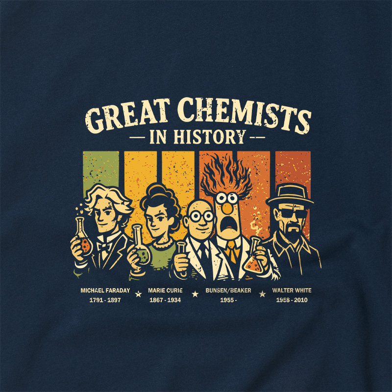 Great Chemists In History Geek Retro Raglan T-Shirt