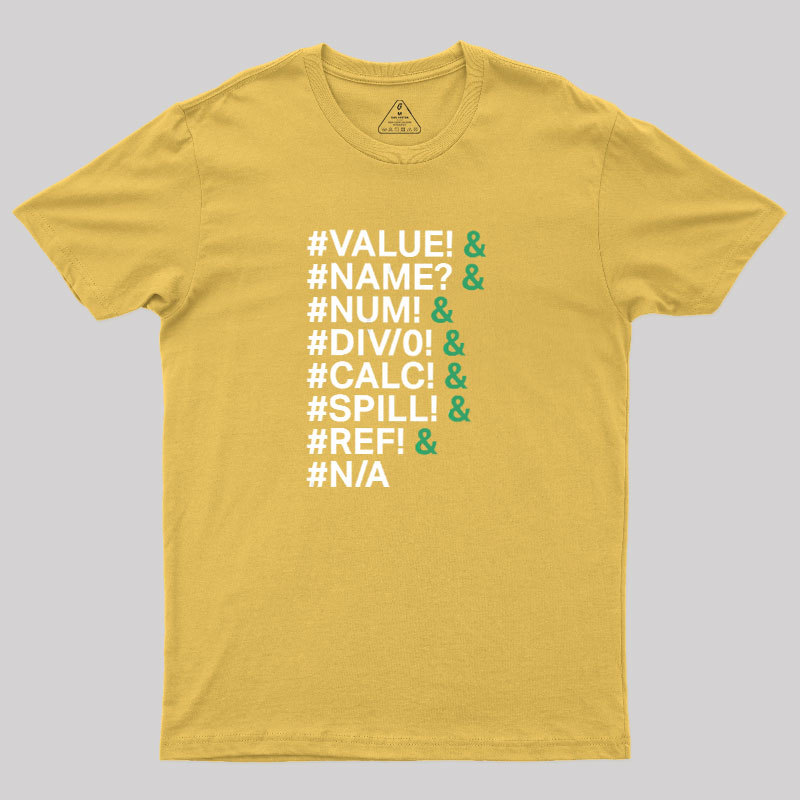 Excel Errors Geek T-Shirt