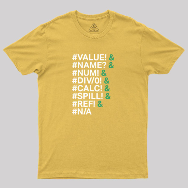 Excel Errors Geek T-Shirt