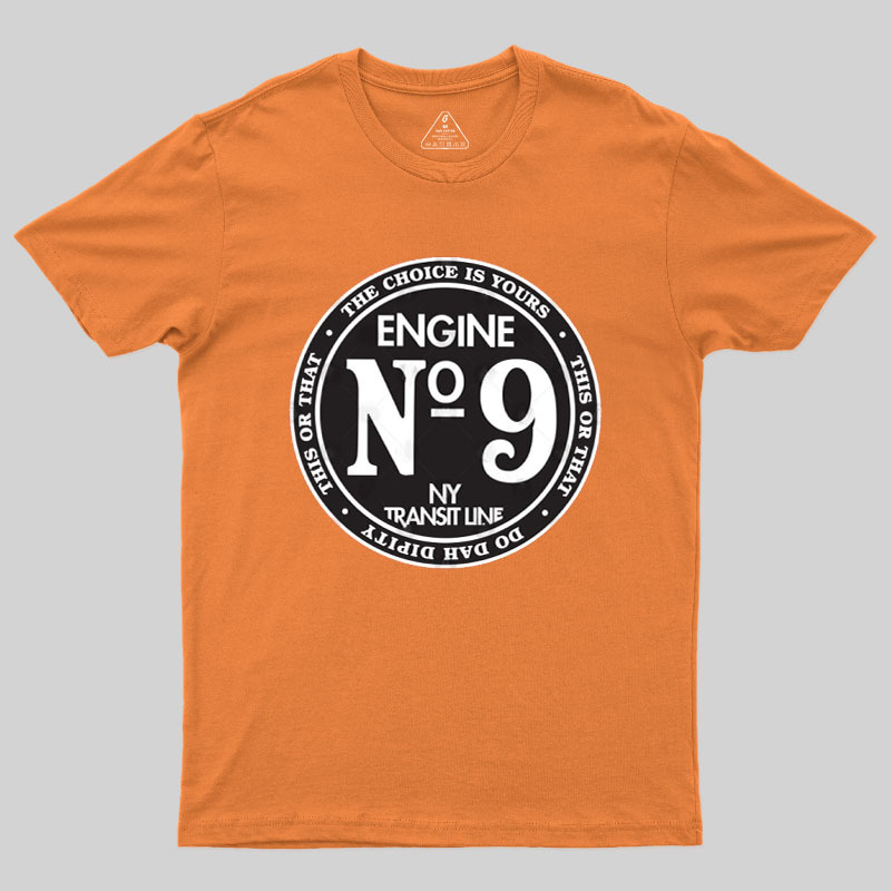Engine #9 On The New York Transit Line Geek T-Shirt