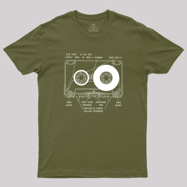 Anatomy of a Cassette Tape Geek T-Shirt