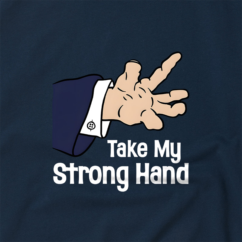 Take My Strong Hand Geek Retro Raglan T-Shirt
