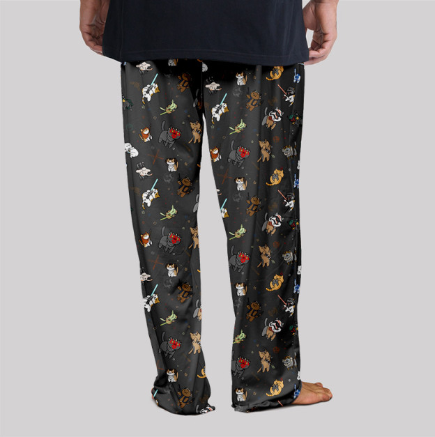 Tie The Fighter Cat Funny Geek Loungewear Pants
