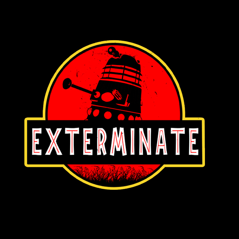 Darlek Exterminate Jurassic Park Dr Who Geek T-Shirt