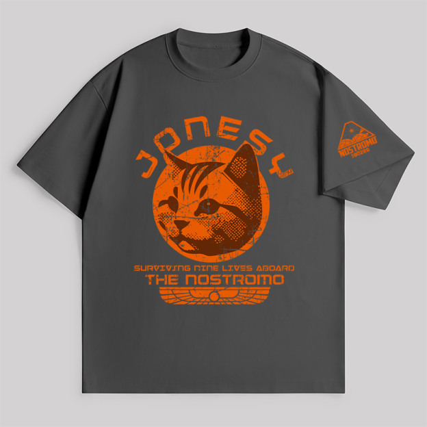 Jonesy Surviving Nine Lives Aboard The Nostromo Unisex Oversized T-shirt