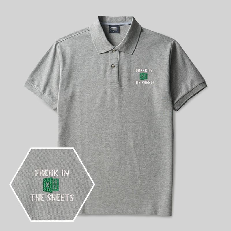 Freak In The Sheets Geek Embroidered Polo Shirt