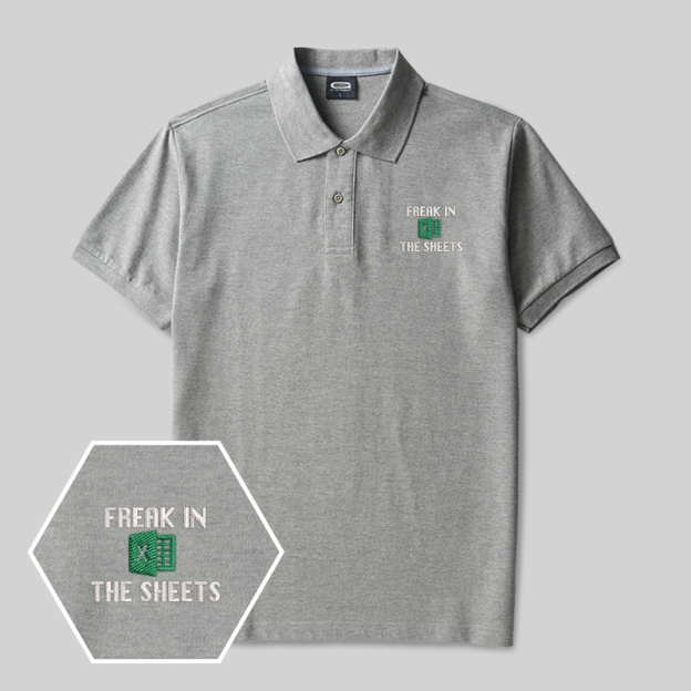 Freak In The Sheets Geek Embroidered Polo Shirt