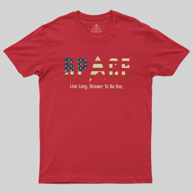 US Flag Deep Space Motto Geek T-Shirt
