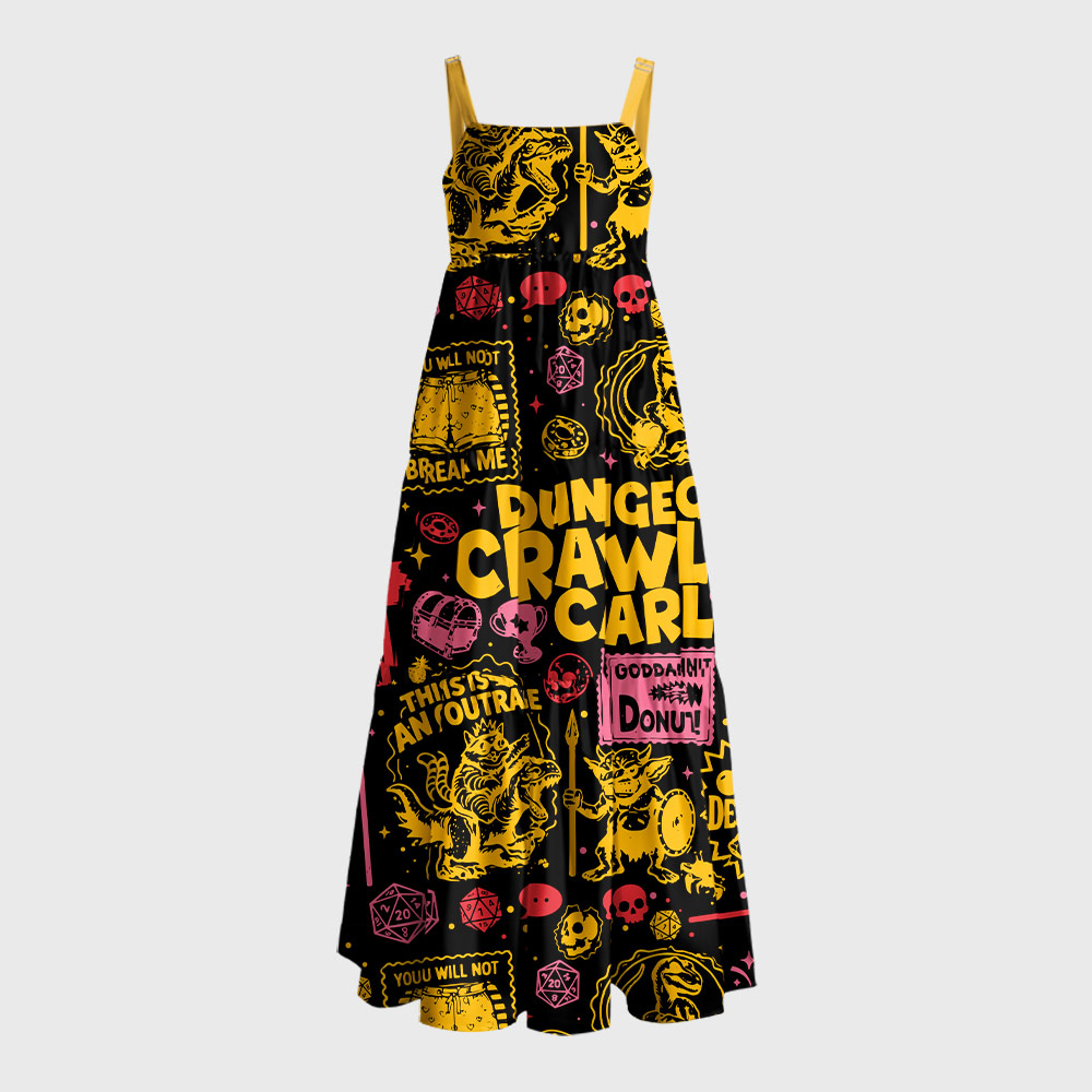 Dungeon Crawler Chaos Geek Tiered Cami Maxi Dress