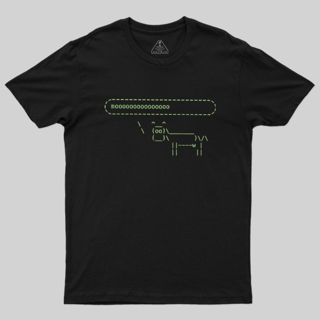 Cowsay Moooo Geek T-Shirt