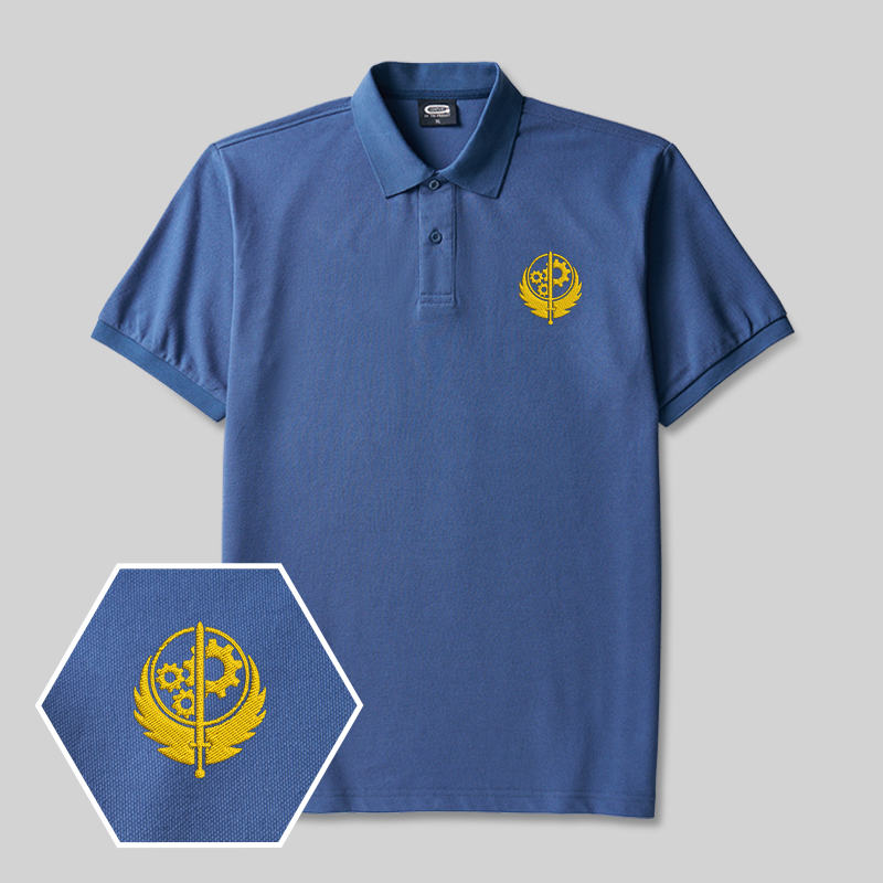 Brotherhood of Steel Geek Embroidered Polo Shirt