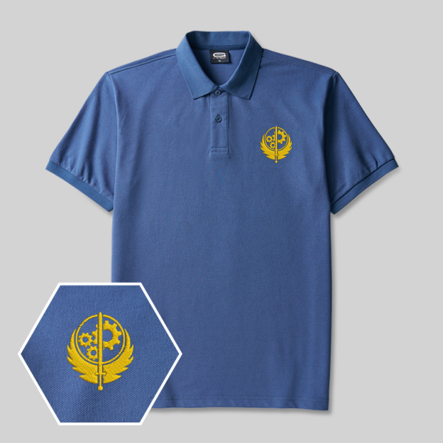 Brotherhood of Steel Geek Embroidered Polo Shirt
