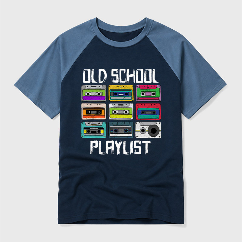 Cassette Tape Music Retro 80s Geek Retro Raglan T-Shirt