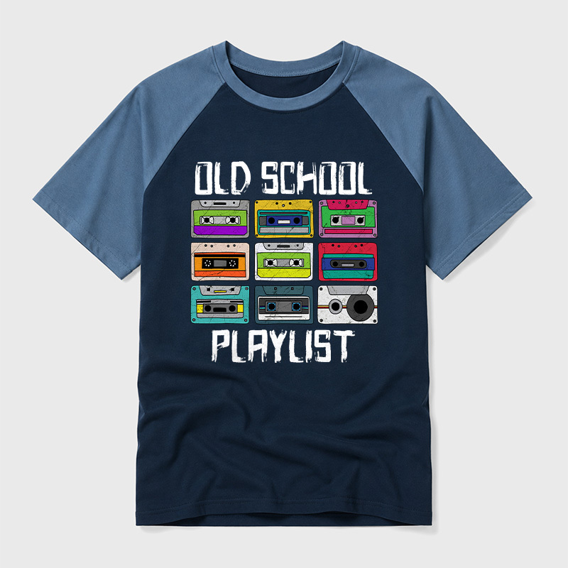 Cassette Tape Music Retro 80s Geek Retro Raglan T-Shirt