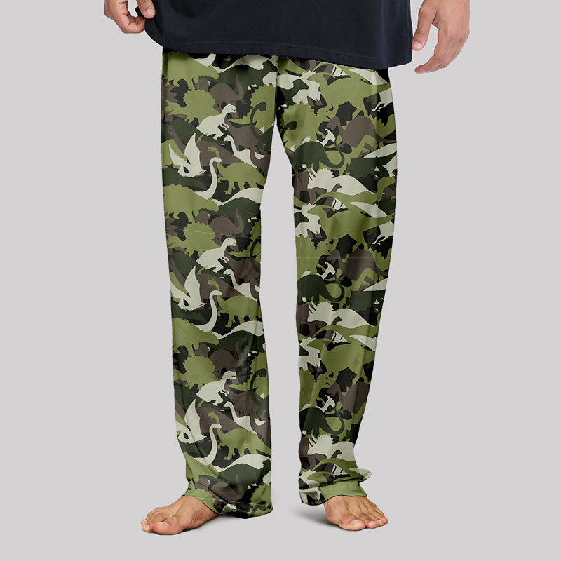 Camouflage Dinosaur Geek Loungewear Pants
