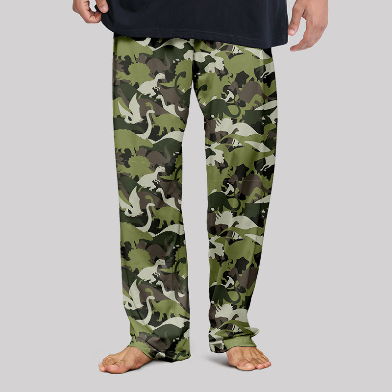 Camouflage Dinosaur Geek Loungewear Pants