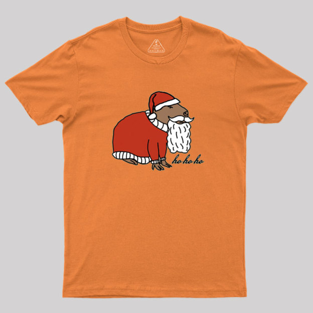 Capybara Santa Claus says Ho Ho Ho Geek T-Shirt