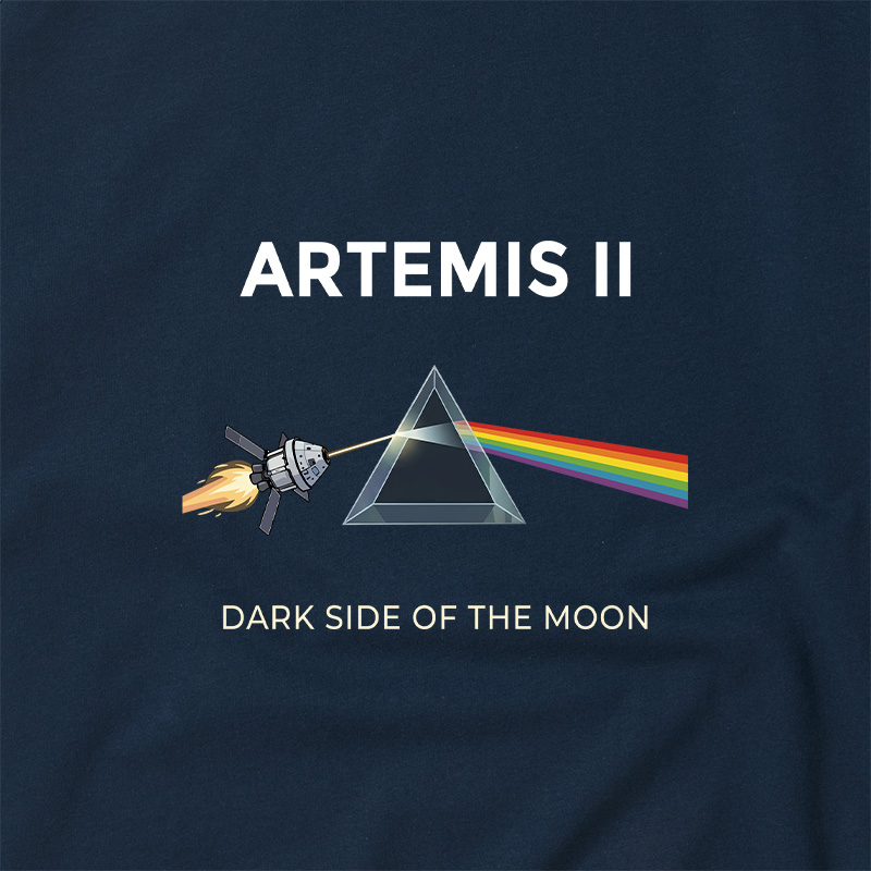 Dark Side of the Moon Geek Retro Raglan T-Shirt