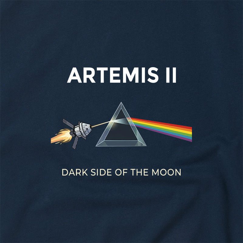 Dark Side of the Moon Geek Retro Raglan T-Shirt