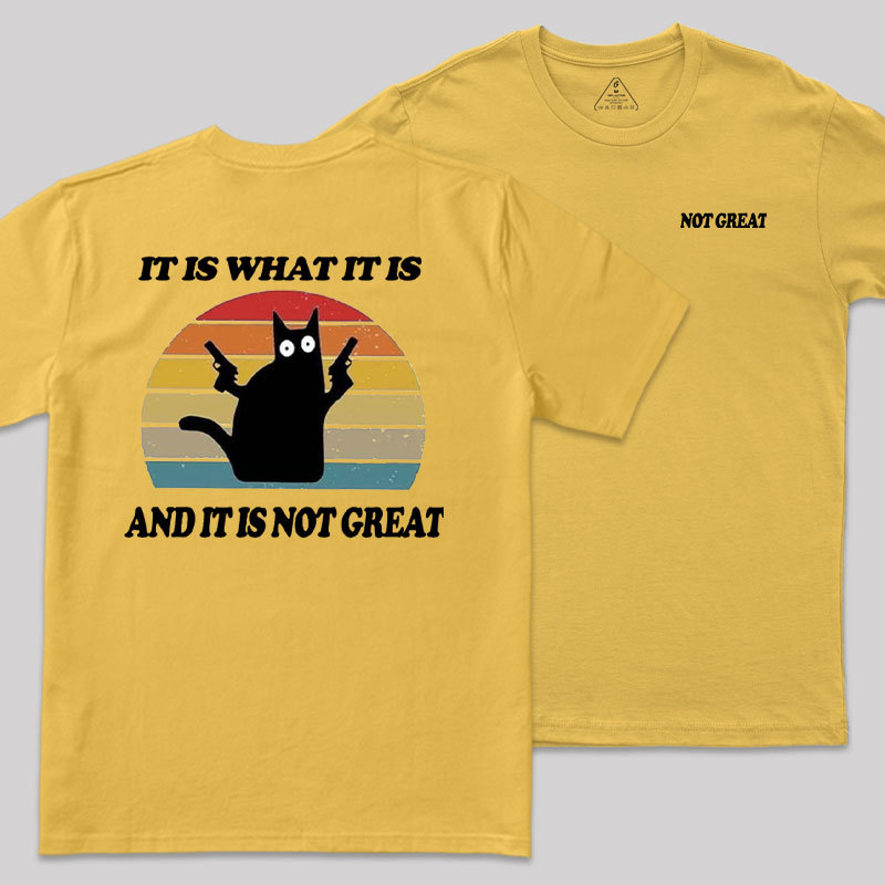 Not Great Front and Back Printed Geek T-Shirt