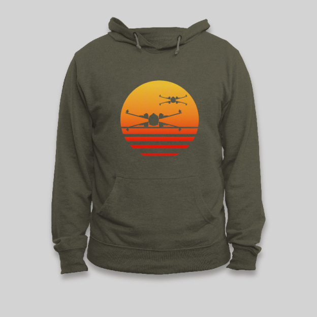 Sunset Wing Starfighter Geek Hoodie