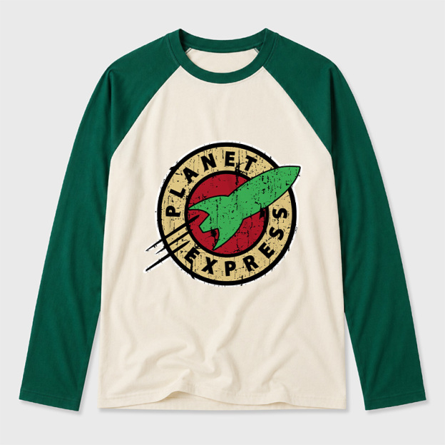 Planet Express Geek Retro Raglan Long-Sleeve Tee