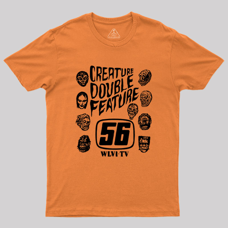 Creature Double Feature Classic Monsters Geek T-Shirt