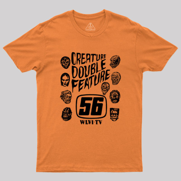 Creature Double Feature Classic Monsters Geek T-Shirt