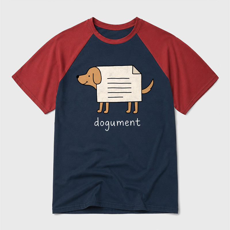 Dogument Geek Retro Raglan T-Shirt