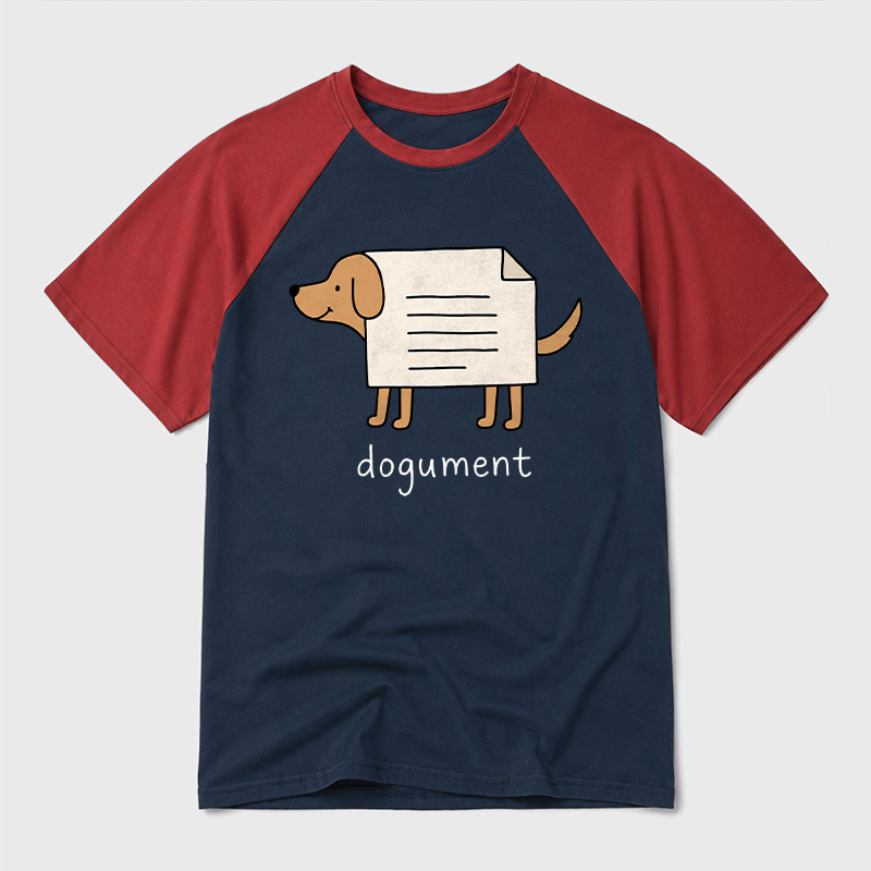 Dogument Geek Retro Raglan T-Shirt