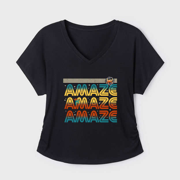 Vintage Amazing Geek Dolman Sleeve V-Neck Shirt