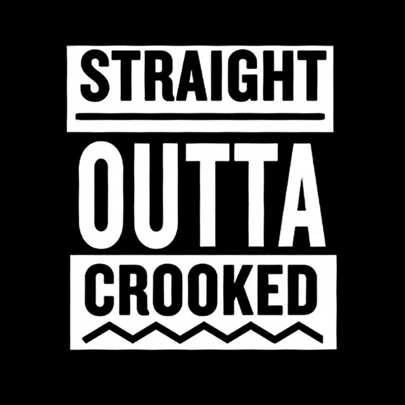 Straight Outta Crooked Geek T-Shirt