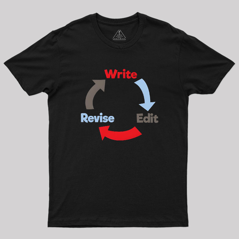 Write Edit Revise Repeat Geek T-Shirt