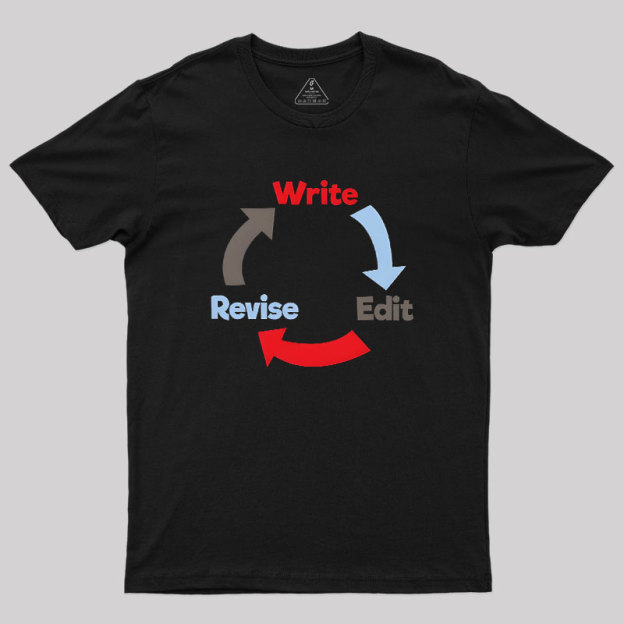 Write Edit Revise Repeat Geek T-Shirt