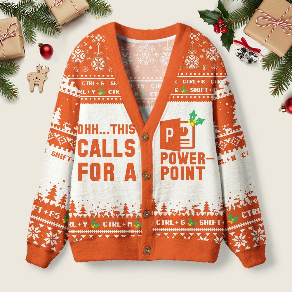 Ohh This Calls for a Powerpoint Geek Ugly Cardigan Sweaters
