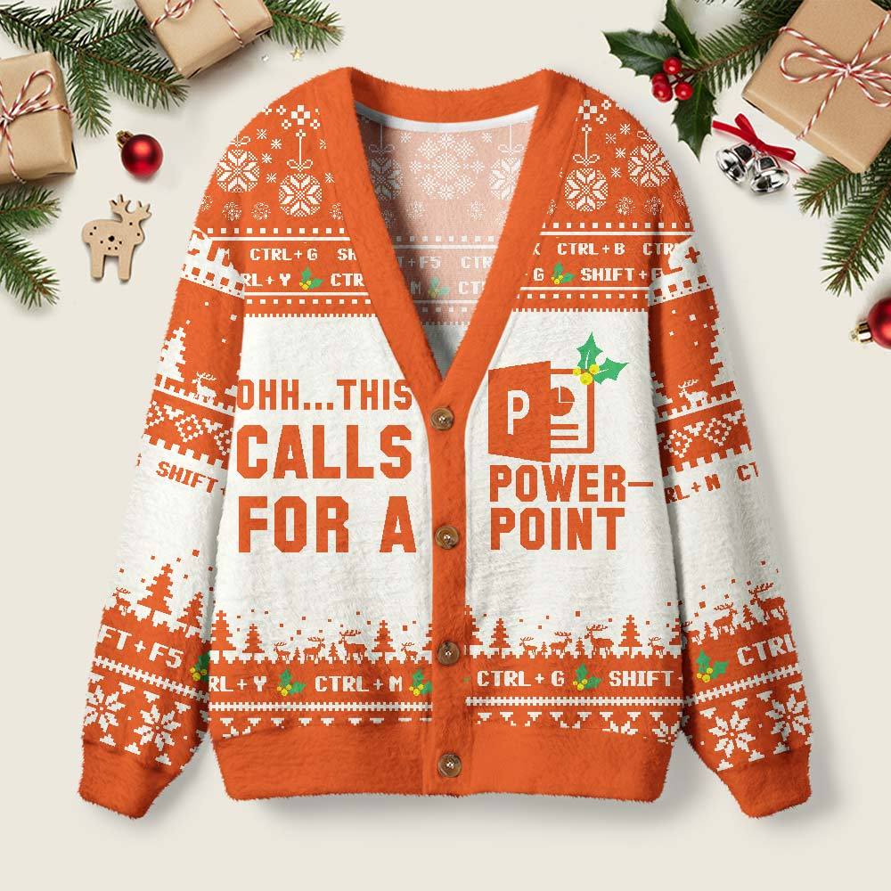 Geeksoutfit Ohh This Calls for a Powerpoint Geek Ugly Cardigan Sweaters  for Sale