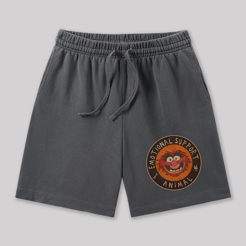 Vintage 70s Muppets Emotional Support Animal Geeky Washed Shorts