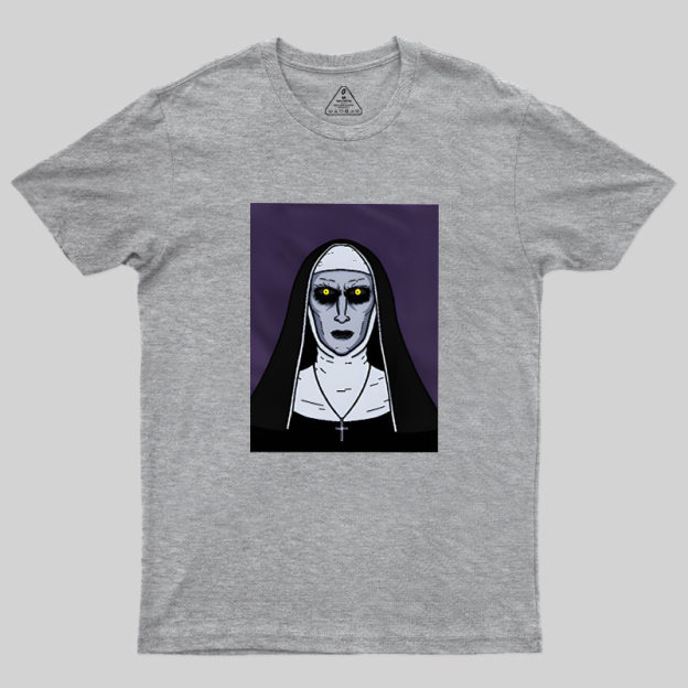 Macabre Nun Dark Horror Cartoon Geek T-Shirt