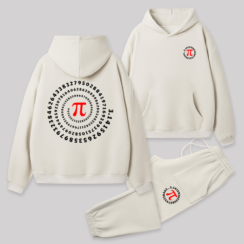 Infinite Circle Front and Back Printed Geek Fleece Hoodie Set