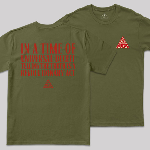 A Revolutionary Act Front and Back Printing Geek T-Shirt