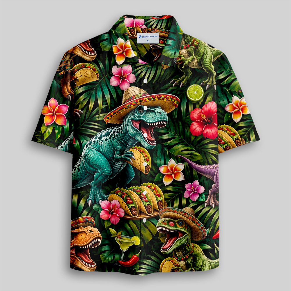 Tacos Before Extinction Button Up Pocket Shirt